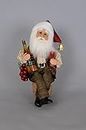 Karen Didion Originals Wine Santa Figurine, 13 Inches - Handmade Christmas Holiday Home Decorations and Collectibles