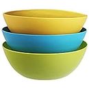 Kuber Industries Modular Plastic Solid Mixing Bowl|Unbreakable Mixing Bowls|Microwave & Dishwasher Safe|Size 19 x 19 x 9 CM|Pack of 3, Capicity 1500 Ml (Multicolour)