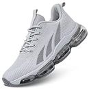 Mens Running Shoes Air Cushion Fashion Sneakers Casual Tennis Walking Athletic Trainers Zapatillas para Hombre Grey