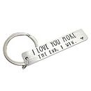 JK Home Boyfriend Gift I love you more the end I win Keychain Valentines Day Christmas - Stainless Steel Keyring - Funny Lover Gifts