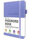 Password Book with Alphabetical Tabs – Hardcover Internet Address & Password Organizer – Password Keeper Notebook for Computer & Website – 5.2 x 7.6" (Lavender)