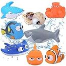 Finding Nemo Toys - 8Pcs Finding Dory Nemo Bath Squirters Toys Baby Floating Sea Animals Squirt Bath Toy for Kids Toddler Shower And Swimming Toy