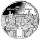 1985 10 Mark GDR Silver Coin. 175th Anniversary Humboldt University of Berlin. 