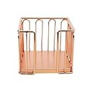 JHNIF Metal Note Pad Holders Memo Note Cube Holder Dispenser 3.9 X 3.2 Inch for Office Home Schools Desk Supplies. Rose Gold