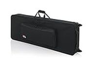 Gator Cases Lightweight Keyboard Case with Pull Handle and Wheels; Fits 76-Note Keyboards (GK-76),Black