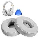 Replacement Earpads, Earpads Cushions Replacement for Beats Solo 2 & Solo 3 Wireless On-Ear Headphones, Ear Pads with Soft Protein PU Leather | Memory Foam(1 Pair-Grey)