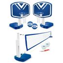 Gosports Splash Hoop 2-In1 Full Court Pool Basketball & Volleyball Game Set Plastic in Blue | 29.5 H x 180 W x 19.7 D in | Wayfair