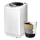 COSTWAY Portable Washing Machine, 8Lbs Capacity Full-automatic Washer with 6 Wash Programs, LED Display, 3 Water Levels, Compact Laundry Washer and Dryer Combo for Home, Apartment, Dorm, RVs