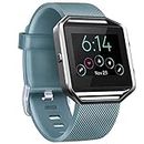 Vancle Replacement Strap compatible with Fitbit Blaze, Not Included Fitbit Blaze and Frame (Slate, S)