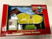 Paradise Horses Stable Blanket & Anti-Sweat Sheet Set Yellow Equestrian Toy New