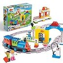 Minmi Electric Train Set-Toddler Train Toy Figures & Playsets For Age 2-10Year Old Boy Toy Trains, Kids Toy Train Sets For Boys&Girls, Mini Engine Steam Train Model Train (107 Pieces)