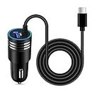 Android Car Charger Type C Samsung Car Charger Fast Charging for Samsung Galaxy S24/A15/A14/A54/A53 5G/A13/A03S/S23/S23 Ultra/S23 Plus/S22/S21fe/S20/Z Flip4/A12/A32,3.4A Car Adapter+3ft USB C Cable