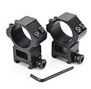 TANYIONE Medium Weaver Scope Rings, Profile Scope Mounts for Picatinny/Weaver Rail (1inch, 2Pcs)