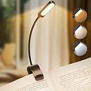 Leselampe Buch Klemme, GARITE 10 LED Buchlampe mit Stufenloser Dimmung, 3 Farbmodi (Warm/Kühl/Weiß), USB Wiederaufladbare Klemmlampe, 360° Faltbare Leselampe für Nachtlesen/Buch/Bett/Büro/Reisen