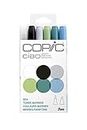 Copic Marker Ciao Markers, Sea, 6-Pack