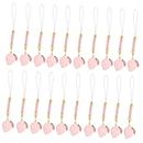 SHERCHPRY 20 Pcs Peach Bell Pendant Charming Phone Lanyard Backpack Accessories Lanyard for Phone for Cell Phone Key Lanyard Phone Charm Strap Bells Good Pink Polyester Lucky Bags