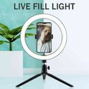 New LED Ring Light Live Makeup Video Photo With Desk Tripod Phone Holder 10"