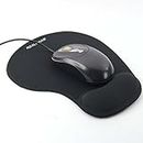 REALMAX® Mouse Pad with Wrist Rest Support Anti Slip Silicone Comfort Gel Mice Mat for Laptop PC (BLACK)
