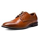 MERIDOS Men's Dress Shoes Formal Business Classic Lace Up Wingtip Oxford Shoes,Classic Brown,9.5 W US
