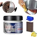 Stainless Steel Clean Wax, Magical Nano-Technology Stainless Steel Cleaning Paste-Surface Safe,Stainless Steel Cleaner and Polish for Appliances, 100g. (1pcs)