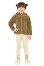 Miarcus Flurry Hooded Brown Fullsleeves Jacket For Baby Kids Girl Boy Infants Toddlers Winter Wear 5-6 Year