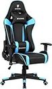 Oversteel - ULTIMET Professional Gaming Stuhl Kunstleder, 2D Armlehnen, höhenverstellbar, 180° verstellbare Rückenlehne, Gasdruckfeder Klasse 3, bis 120Kg, Farbe Blau