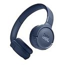 JBL Auriculares Tune 520BT, inálambricos por Bluetooth, 57 horas de reproducción con Pure Bass, plegables, azul
