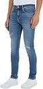 Calvin Klein Jeans Jeans Uomo Skinny Fit, Blu (Denim Medium), 32W/34L
