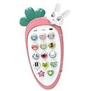 ARDAKI Musical Toys for Kids Phone Toy, Cute Rabbit Face Pretend Play Cell Phone Toy for Kids, Toddlers with Music, Ringtones, Lights - Birthday Party Favors and Gifts