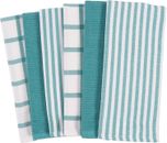 KAF Home Mixed Flat & Terry Kitchen Towels | Set of 6 18 x 28 Inches | 4 Flat We