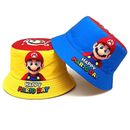 Cappello da sole estivo bambini Super Mario secchio bambini bambino stampato cappello da pescatore