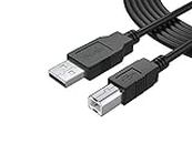 Pwr+ 25Ft Extra Long USB-2.0 Cable Type-A to Type-B High Speed Cord for Audio Interface Midi Keyboard USB Microphone Mixer Speaker Monitor Instrument Strobe Light System Mac PC Type A to Type B