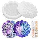 Seashell Storage Box Resin Molds Silicone Epoxy Resin Molds Trinket Storage Container Box Mold with Lid with Gold Foil for DIY Jewelry Container Torage Shell Box Home Decor Personalized Craft Gifts
