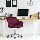 Finch Fox Dublin Modern Mid-Back Task Chair in Dark Pink Velvet Color