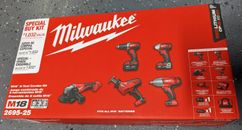 Cargador combinado de 5 herramientas Milwaukee M18 Lith-Ion, baterías, bolsa - 2695-25 - *NUEVO*