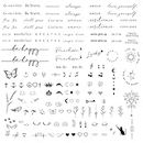 3sheets 130pcs Small Temporary Tattoos for Women Tiny Long Lasting Realistic Fake Tattoos Waterproof Inspirational Words Minimalist Flower Leaf Tattoo Stickers
