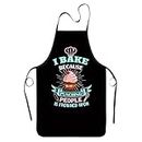 Funny Baking Aprons for Women Men, Chef Baker Aprons for Women, Tablier Cuisine Homme Apron Gifts for Grilling Cooking Baking Gardening
