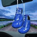 Mini Blue Boxing Gloves Automobile Mirror Hanging Accessories Car Interior Gift