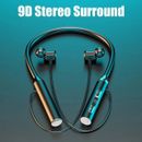 Auricolari Bluetooth 5.0 Cuffie Sport In-Ear collarino senza fili Nero Stereo