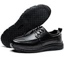 Non Slip Work Shoes for Men Women 丨Waterproof & Oil Resistant Lightweight Comfortable Slip On Loafers 丨Chef Kitchen Restaurant Sneakers 丨Zapatos de Trabajo para Hombre mujere, Black1, 9.5 Women/7.5