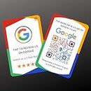 Google Review NFC Card | Designer QR Code - Pre-Made | White Colour | Boost Google Reviews with Tap or Scan (GMB White 1)