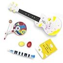 Enya Kids Toys Musical Instruments Toddler Toy Gifts for Baby Children Girls and Boys Ages 3+, Includes 21-Inch Mini Ukulele, 13-Key Melodica, Egg Shaker Set, Lollipop Hand Drum with Stick (Mini Coco)