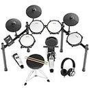 AODSK Electric Drum Set,Electronic Drum Kit for Adults with 455 Sounds,Mesh Drum Pads,Drum Sticks,Heavy Duty Pedals,Drum Throne,Sticks Headphone Included-(UAED-5DS)