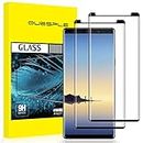 QUESPLE Galaxy Note 8 Screen Protector, 2 Pack Shatterproof Premium Tempered Glass Film for Samsung Galaxy Note 8 Screen Protector/ 3D Curved/Easy Installation/Case-Friendly/HD-Bubble Free