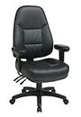 Office Star Professional Dual Function Ergonomic High Back Eco Leather Office Chair, Black
