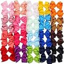 CÉLLOT 40 Pieces 4.5 Inch Hair Bows for Girls Clips Grosgrain Ribbon Boutique Hair Bow Alligator Clips For Girls Teens Toddlers Kids in Pairs