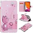 SHOYAO Phone Cover Wallet Folio Case for ZTE AXON 7, Premium PU Leather Slim Fit Cover for AXON 7, Horizontal Viewing Stand, Comfortable to Carry, Pink