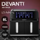 Devanti Air Fryer 8L LCD Fryers Oven Airfryer Healthy Cooker Oil Free Kitchen