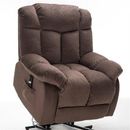 Red Barrel Studio® Modern Power Electric Riser Recliner Rocking Lift Chair Coffee Polyester in Black/Brown | 41.7 H x 33.1 W x 37.4 D in | Wayfair