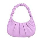 AKSUTI Fashionable for Women cute Hobo Tote handbag mini clutch with zipper (Purple)
